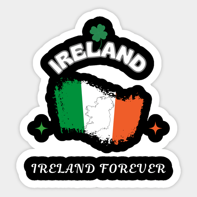 Irish Pride, Ireland Forever Sticker by Smartteeshop